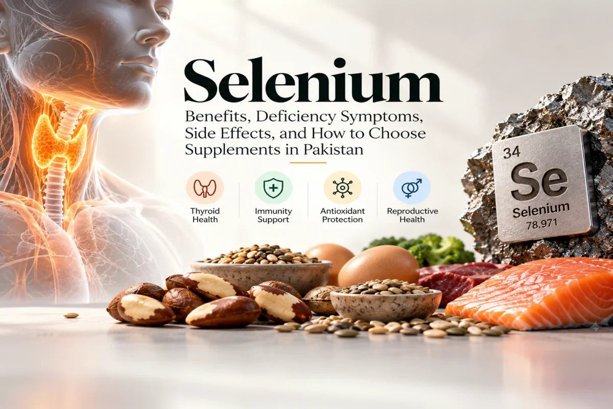 Selenium Benefits, Deficiency Symptoms, Side Effects, and How to Choose Supplements in Pakistan
