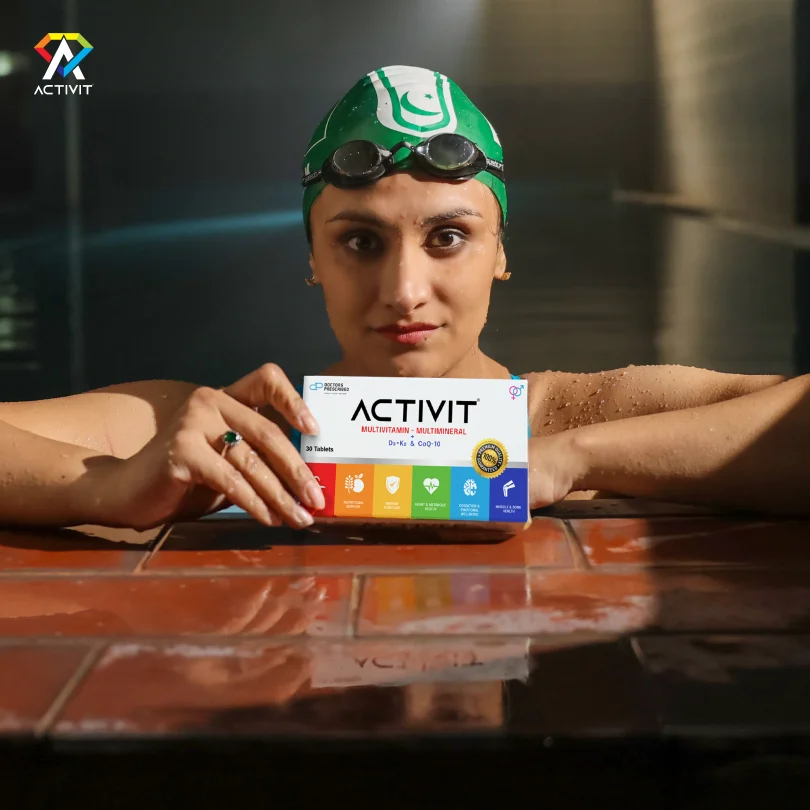 Kiran Khan Holding ACTIVIT Pack